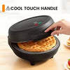 SUPERLEX 750W Round Waffle Maker, Electric Non-Stick Waffle Iron with Cool Touch Handle & Power Ready Indicator Lights, Compact Waffle Machine for Homemade Breakfast Waffles and Desserts