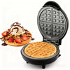 SUPERLEX 750W Round Waffle Maker, Electric Non-Stick Waffle Iron with Cool Touch Handle & Power Ready Indicator Lights, Compact Waffle Machine for Homemade Breakfast Waffles and Desserts