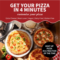 Pizza Oven, 14 In Electric Pizza Maker, 1600W Electric Pizzas Cooker With Cordierite Stone, 5-Mode Temperature Control, Viewing Window For Precise Cooking, Heats Up To 698 ˚F, For Home Kitchen