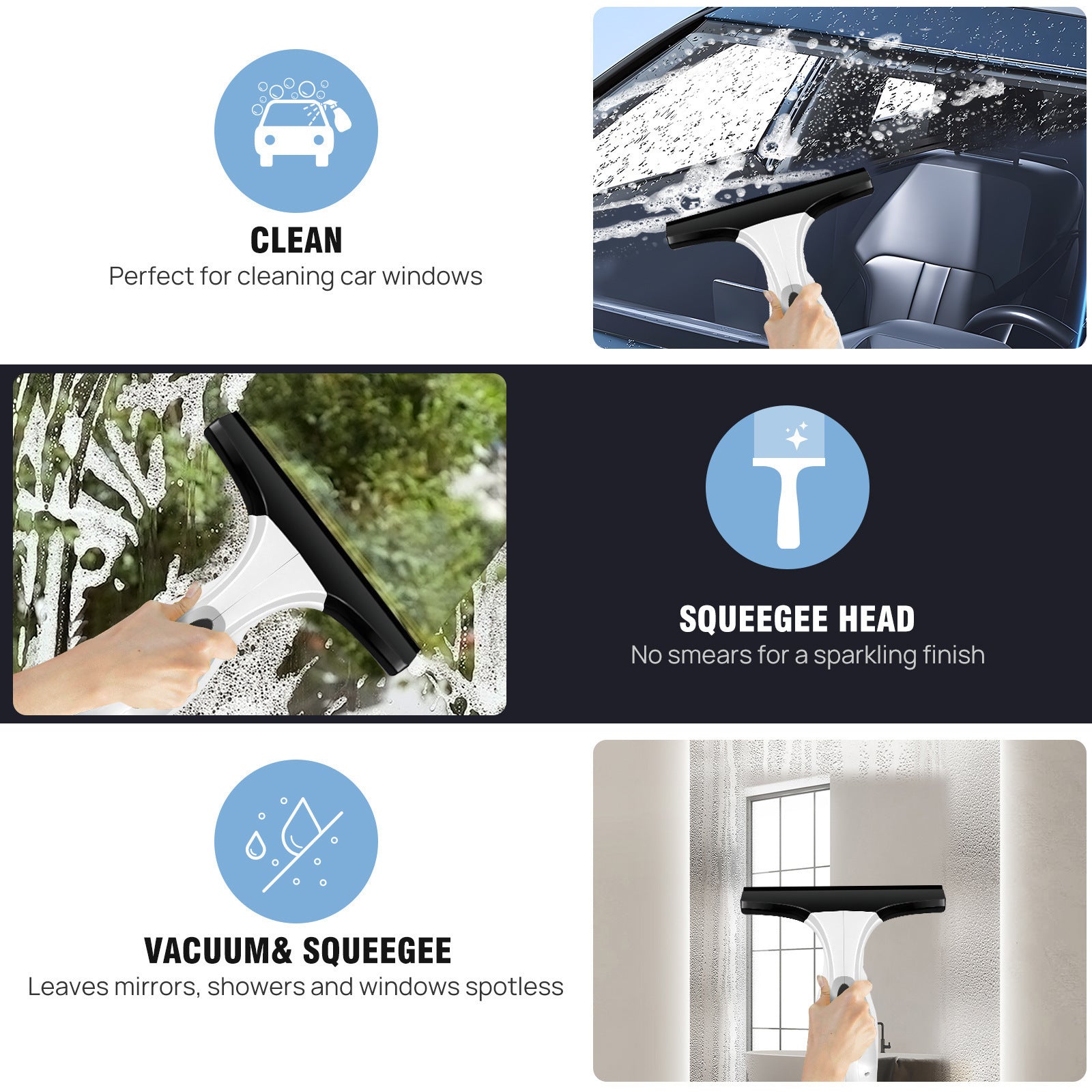 Cordless Window Vacuum | Window Cleaning Vacuum | Glass Cleaning Vacuum | Window Cleaner Machine | Detachable Water Tank Vacuum | Handheld Window Cleaner | Mirror Cleaning Vacuum | Shower Screen Cleaner | Portable Window Vacuum | Streak Free Window Cleaner