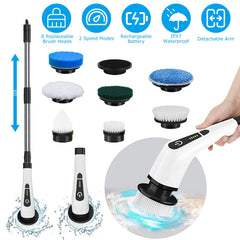 Electric Spin Scrubber | Cordless Cleaning Brush | Rechargeable Spin Scrubber | Telescopic Cleaning Brush | Bathroom Scrubber | Electric Scrubbing Brush | Tile Cleaning Brush | Household Cleaning Tool | Cordless Scrubber Cleaner | Rotating Cleaning Brush