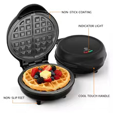 Round Waffle Maker | Electric Waffle Iron | Non Stick Waffle Maker | Homemade Waffle Maker | Electric Waffle Machine | Breakfast Waffle Maker | Compact Waffle Iron | Kitchen Waffle Maker | Non Stick Waffle Iron | Portable Waffle Maker