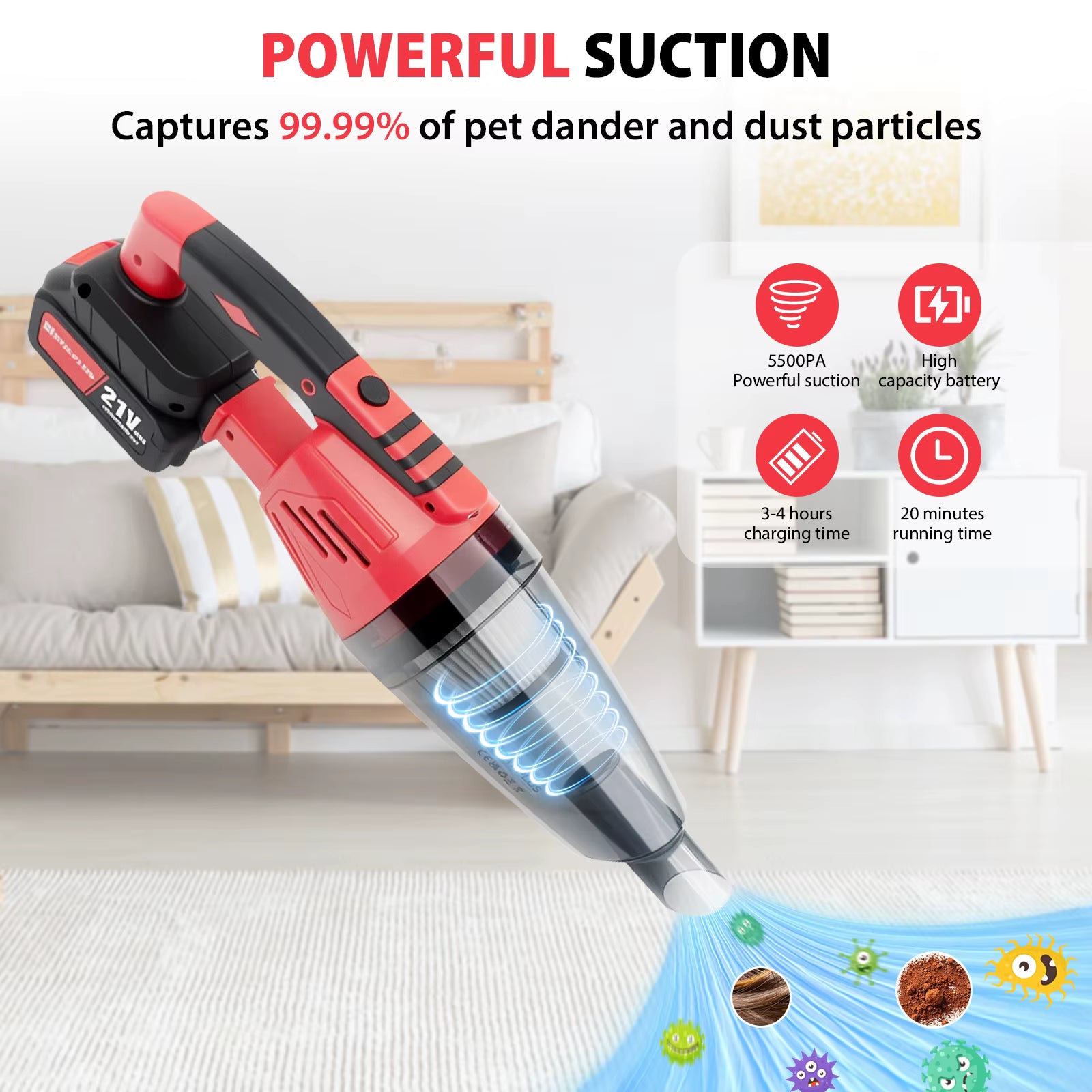 Cordless Vacuum Cleaner 55KPA