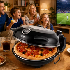 Pizza Oven, 14 In Electric Pizza Maker, 1600W Electric Pizzas Cooker With Cordierite Stone, 5-Mode Temperature Control, Viewing Window For Precise Cooking, Heats Up To 698 ˚F, For Home Kitchen