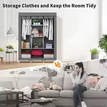 Canvas Wardrobe Clothes Closet Organizer